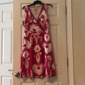 Territory Ahead Cotton Silk Ikat Pattern Dress